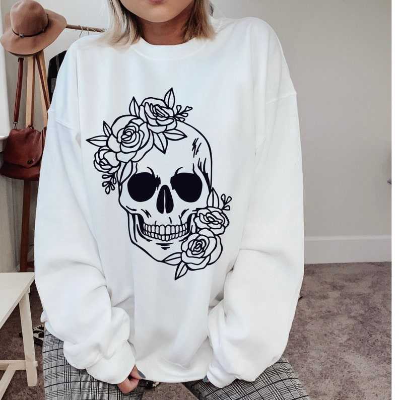 Flower Sweater , Skull Sweatshirt#1