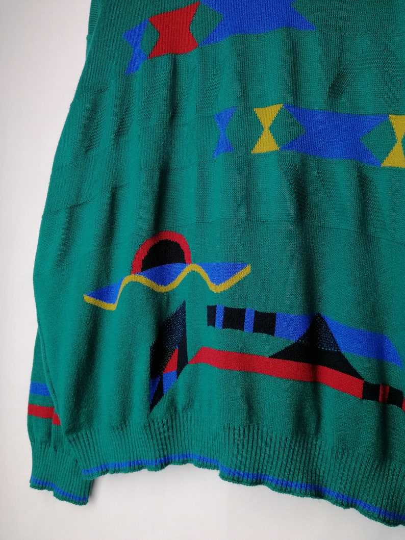 Geometric Patterned Sweater Grandpa Cosby Hipster Sweater Ugly Grandpa Sweaters#3