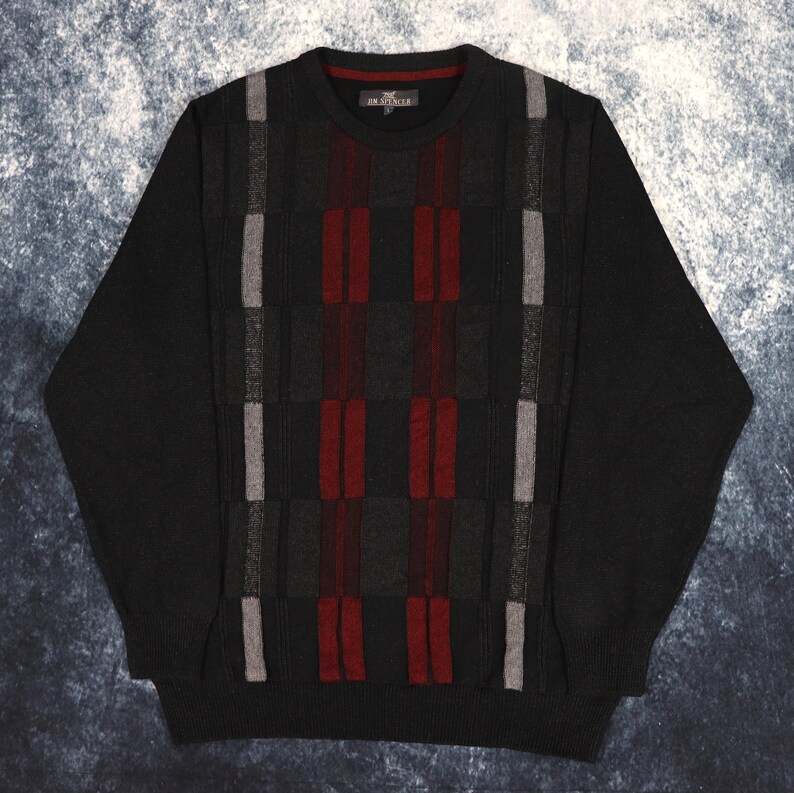 Vintage Jim Spencer Grandad Jumper Vintage Grandpa Sweaters