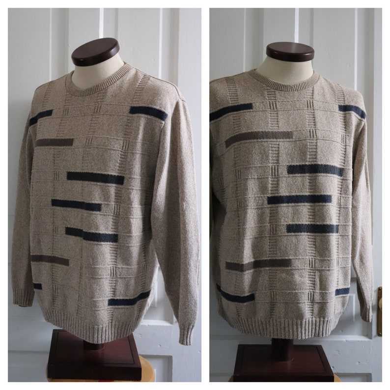 1980's Dads Cotton Sweater Grandpa Sweaters Men#10