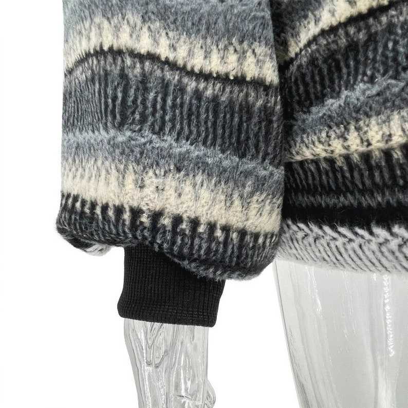 Oversized Grandpa Sweater Striped Grandpa Sweaters#3