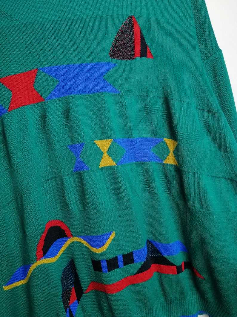 Geometric Patterned Sweater Grandpa Cosby Hipster Sweater Ugly Grandpa Sweaters#2