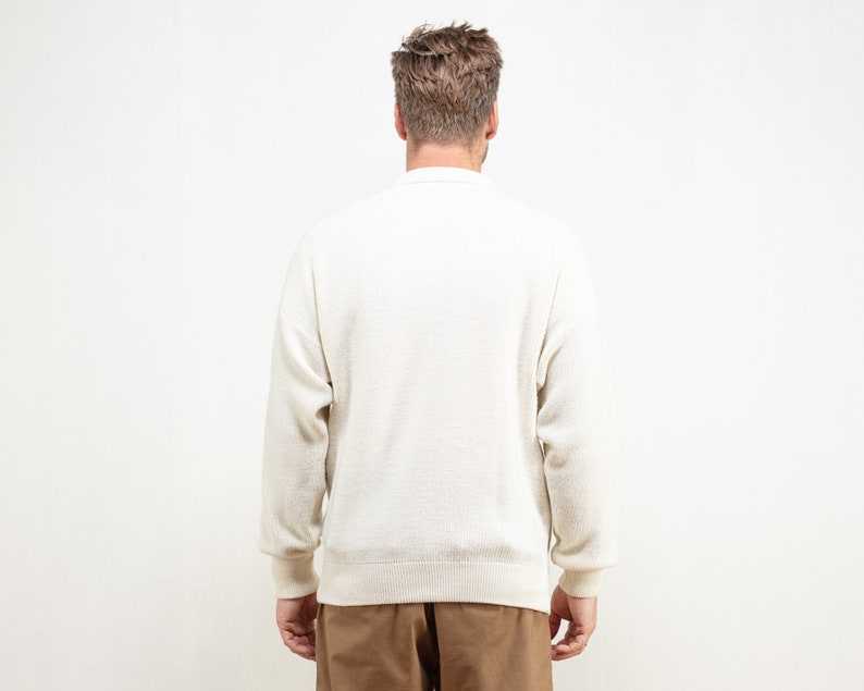 Beige Italian Sweater Vintage Grandpa Sweaters#3