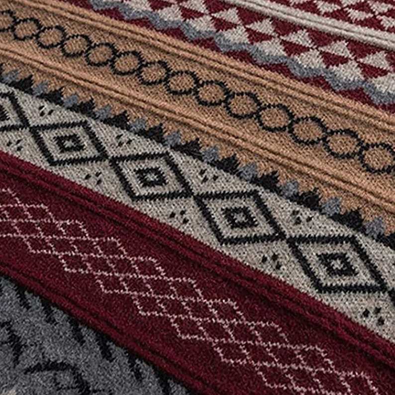 Fall Sweater Argyle Sweater Striped Grandpa Sweaters