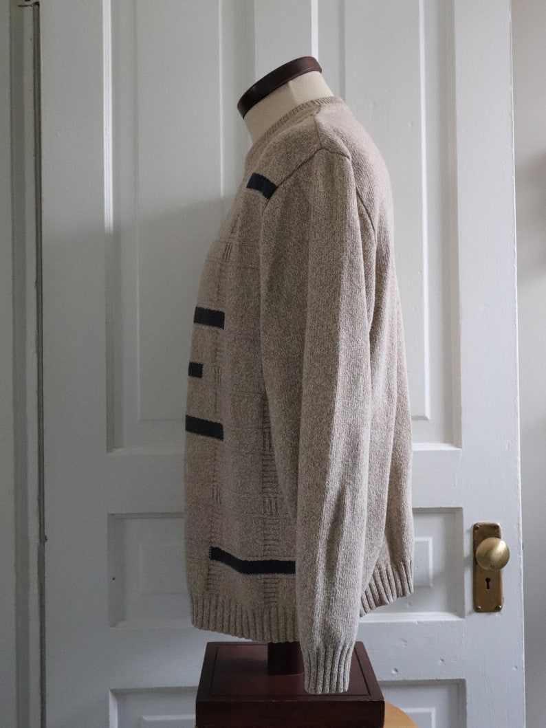 1980's Dads Cotton Sweater Grandpa Sweaters Men#4