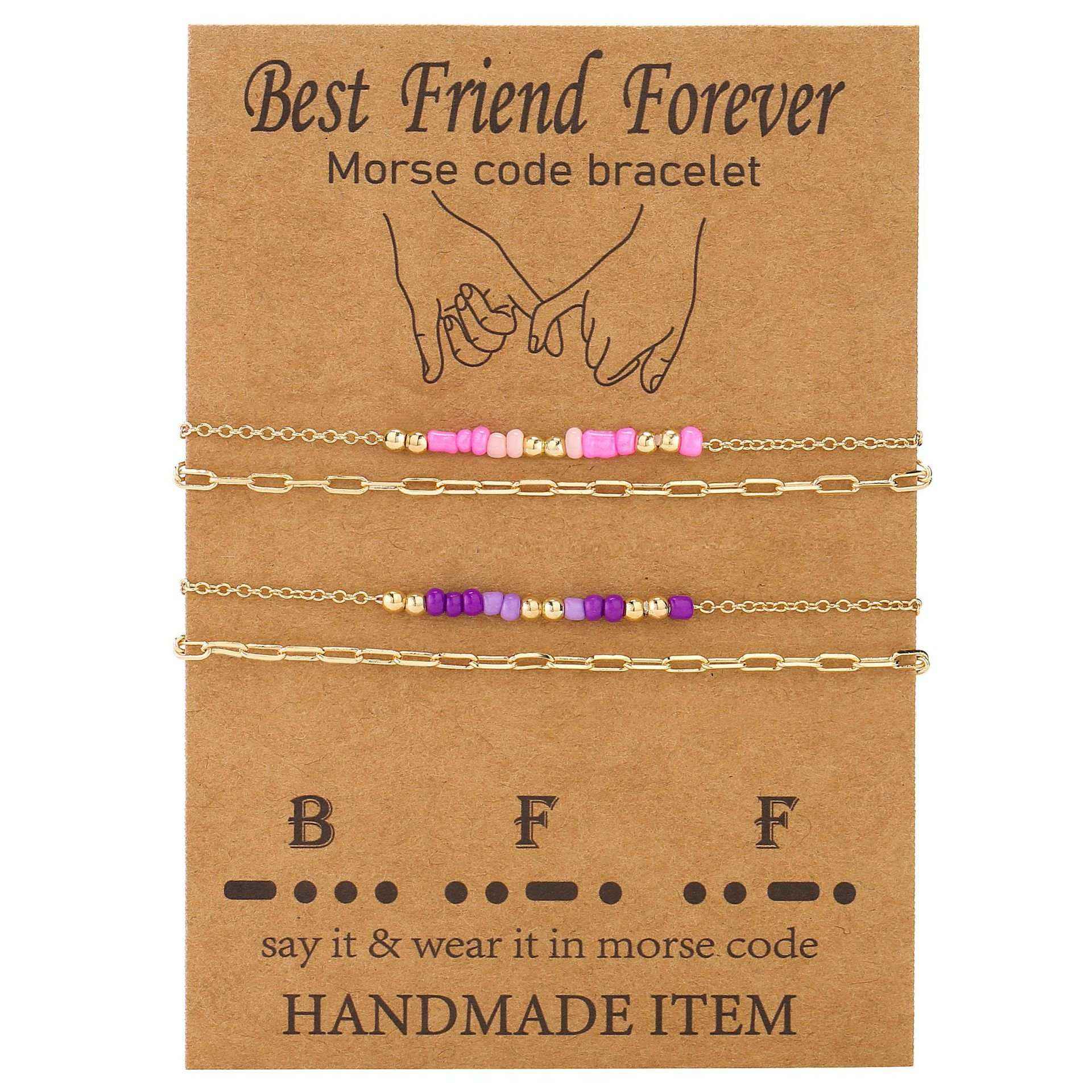 BFF Handmade Letter Bead Bracelet -  Israel