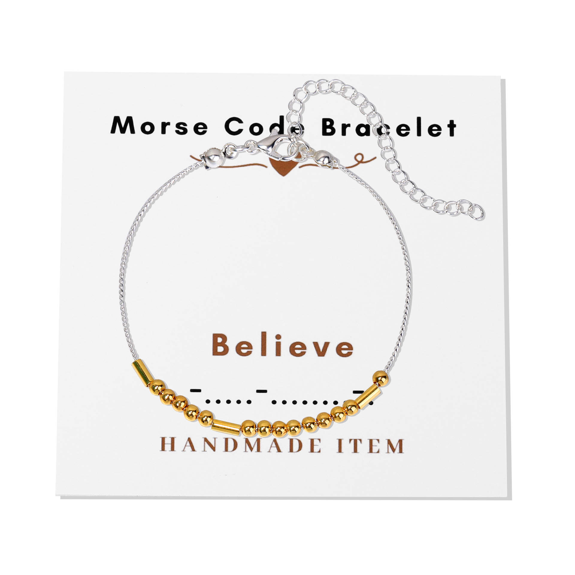 BELIEVE - Morse Code Bracelet