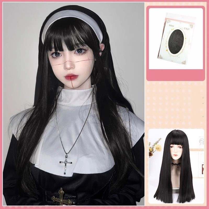 Tomie Cosplay Accessories Halloween Kawakami Tomie Black Wig