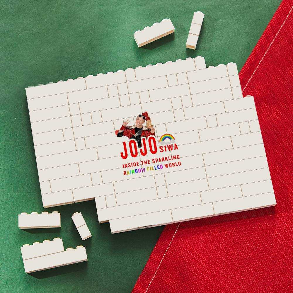 JoJo Siwa Merch Building Blocks Gift for Fans Rainbow Filled World Building Blocks