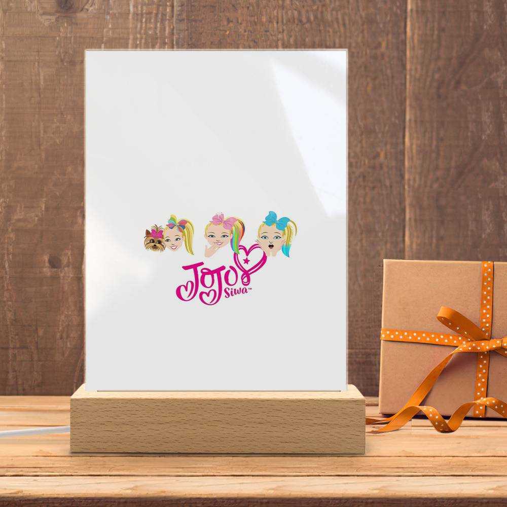 JoJo Siwa Lamp Classic Celebrity Night Light Art by JoJo Siwa Lamp with Wooden Base