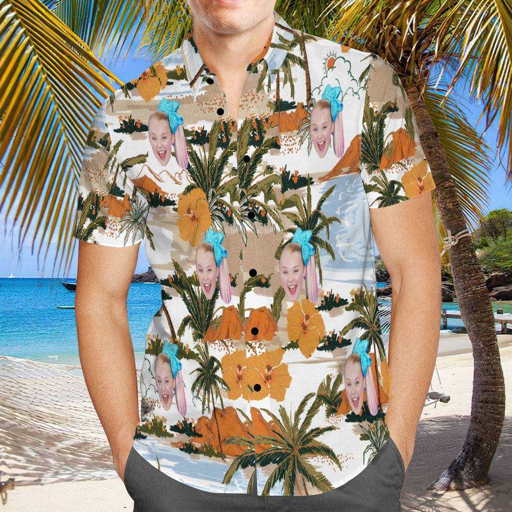 JoJo Siwa Hawaiian Shirt Custom Photo Hawaiian Shirt Beach Pattern Hawaiian Shirt