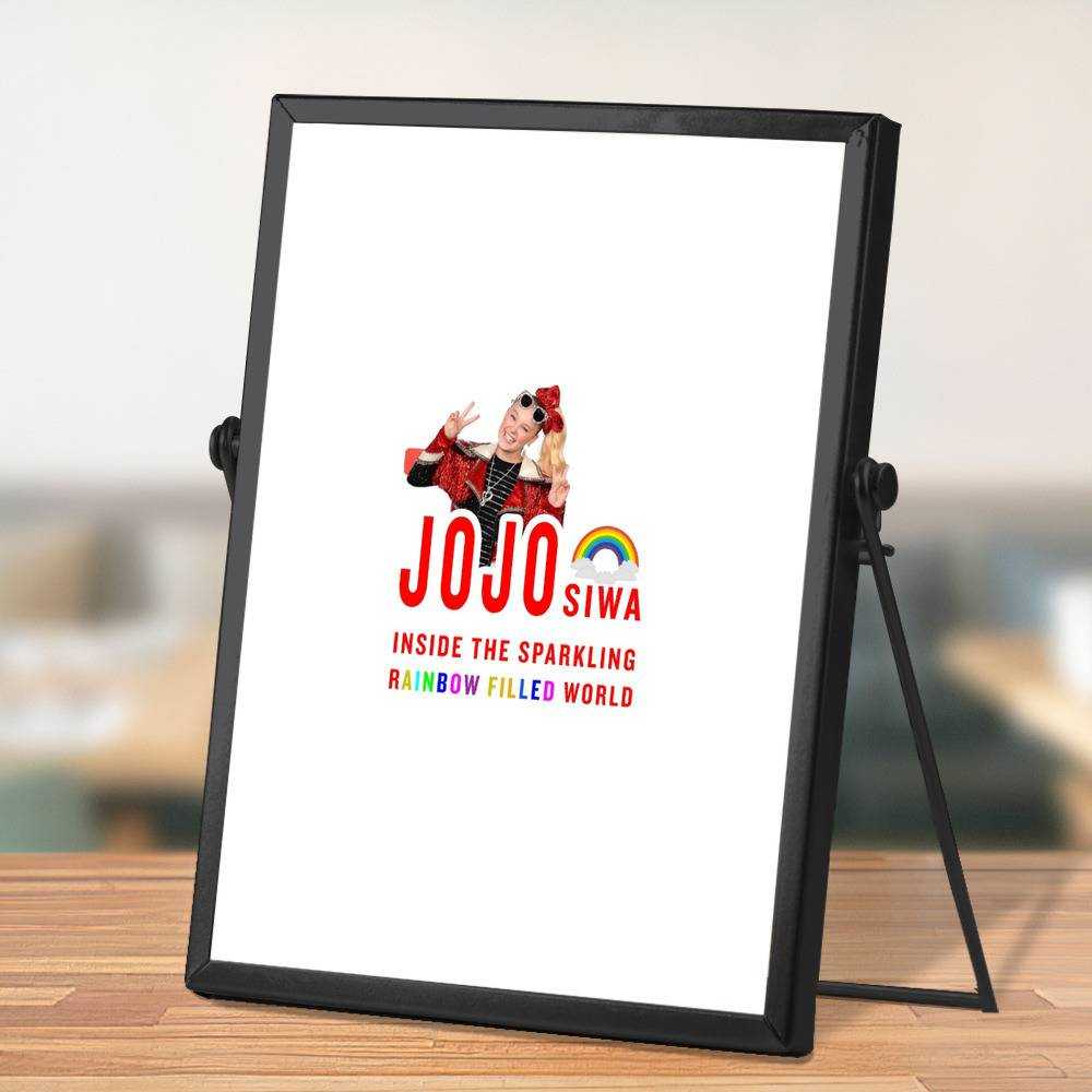JoJo Siwa Plaque Classic Celebrity Plaque Rainbow Filled World by JoJo Siwa Plaque with Black Frame