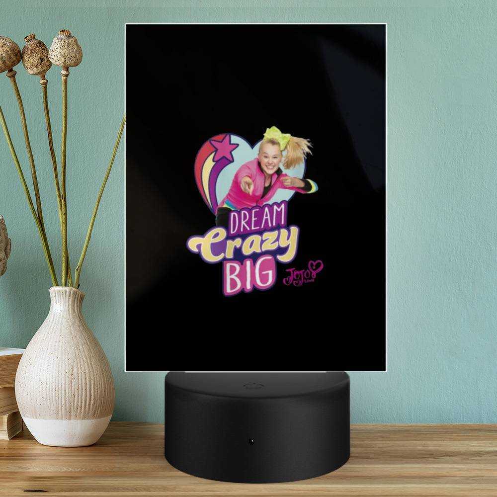 JoJo Siwa Lamp Classic Celebrity Night Light Dream Crazy Big by JoJo Siwa Lamp with Plastic Base