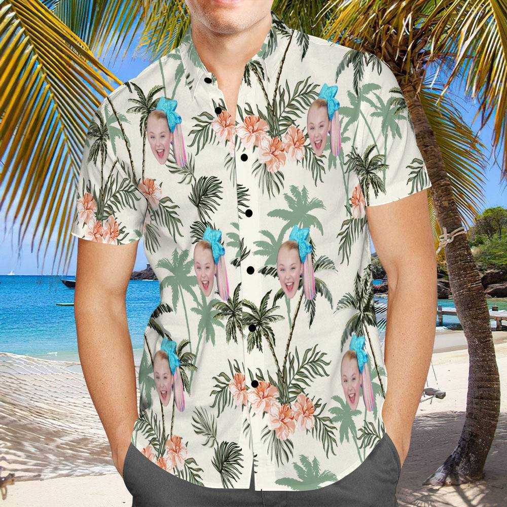 JoJo Siwa Hawaiian Shirt Custom Photo Hawaiian Shirt Vintage Print Hawaiian Shirt