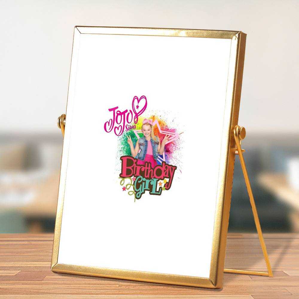 JoJo Siwa Plaque Classic Celebrity Plaque Birthday Girl by JoJo Siwa Plaque with Golden Frame