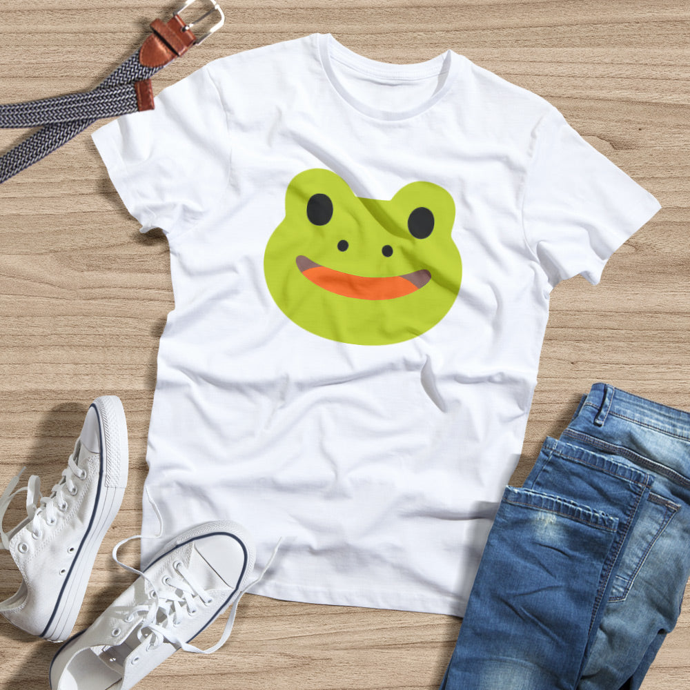 Cute Green Frog Crew Neck T-Shirt