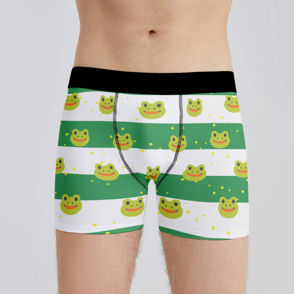 Cute Frog Pattern Print Men's Boxer Briefs – GearFrost