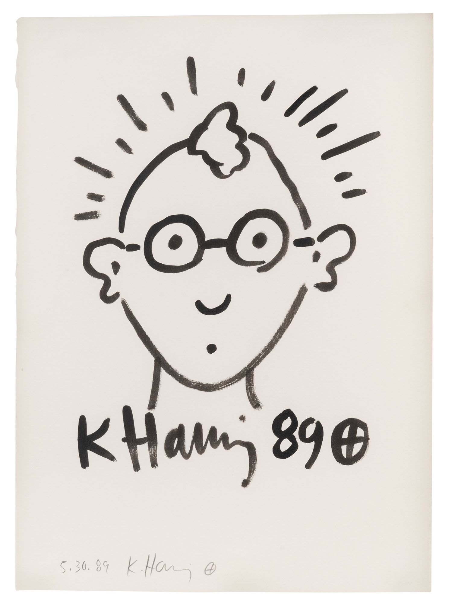 Keith Haring's Self Portrait 1989
