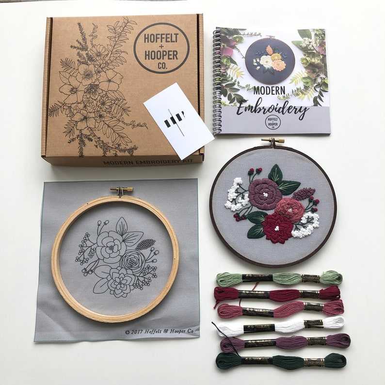 Hand Embroidery Kit Beginner Embroidery Kit Modern Embroidery Hoop