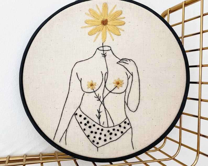 Feminist Hoop Art Beginners Embroidery Kit DIY embroidery for