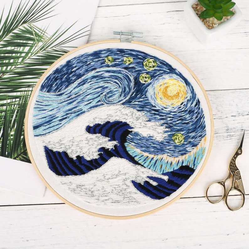 Wave DIY Punch Embroidery Kit