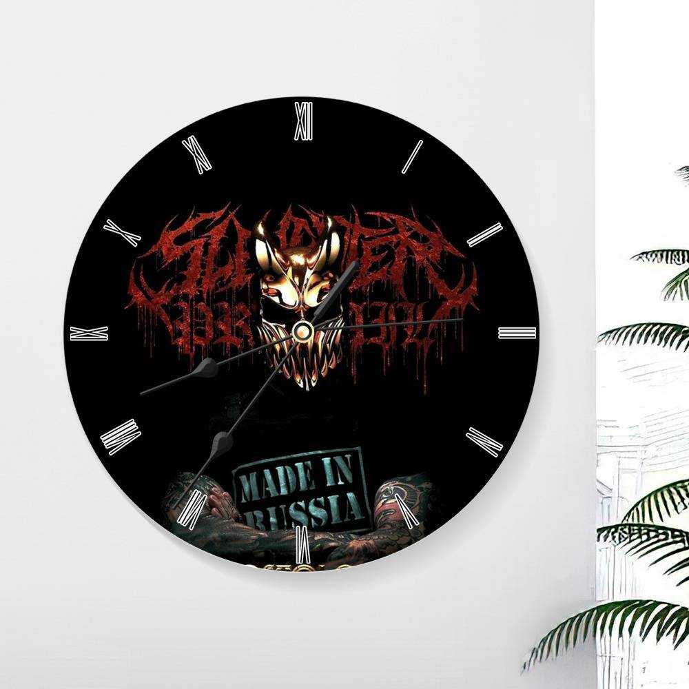 Slaughter To Prevail Round Wall Clock Home Decor Wall Clock Gifts for Slaughter To Prevail Fans Kostolom Wall Clock