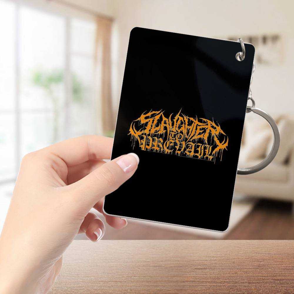 Slaughter To Prevail Keychain Classic Celebrity Keychain Slaughter To Prevail Red by Slaughter To Prevail Keychain