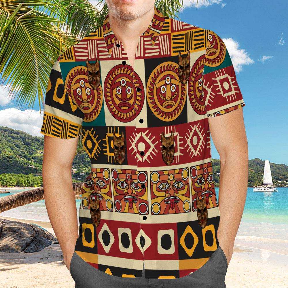 Slaughter To Prevail Hawaiian Shirt Custom Photo Hawaiian Shirt Retro Patterns Hawaiian Shirt