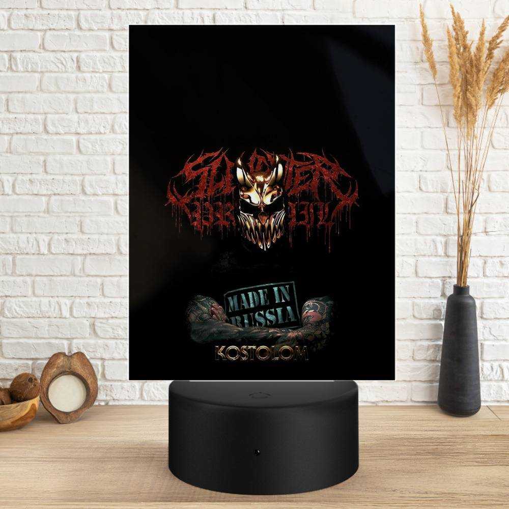 Slaughter To Prevail Lamp Classic Celebrity Night Light Kostolom by Slaughter To Prevail Lamp with Plastic Base