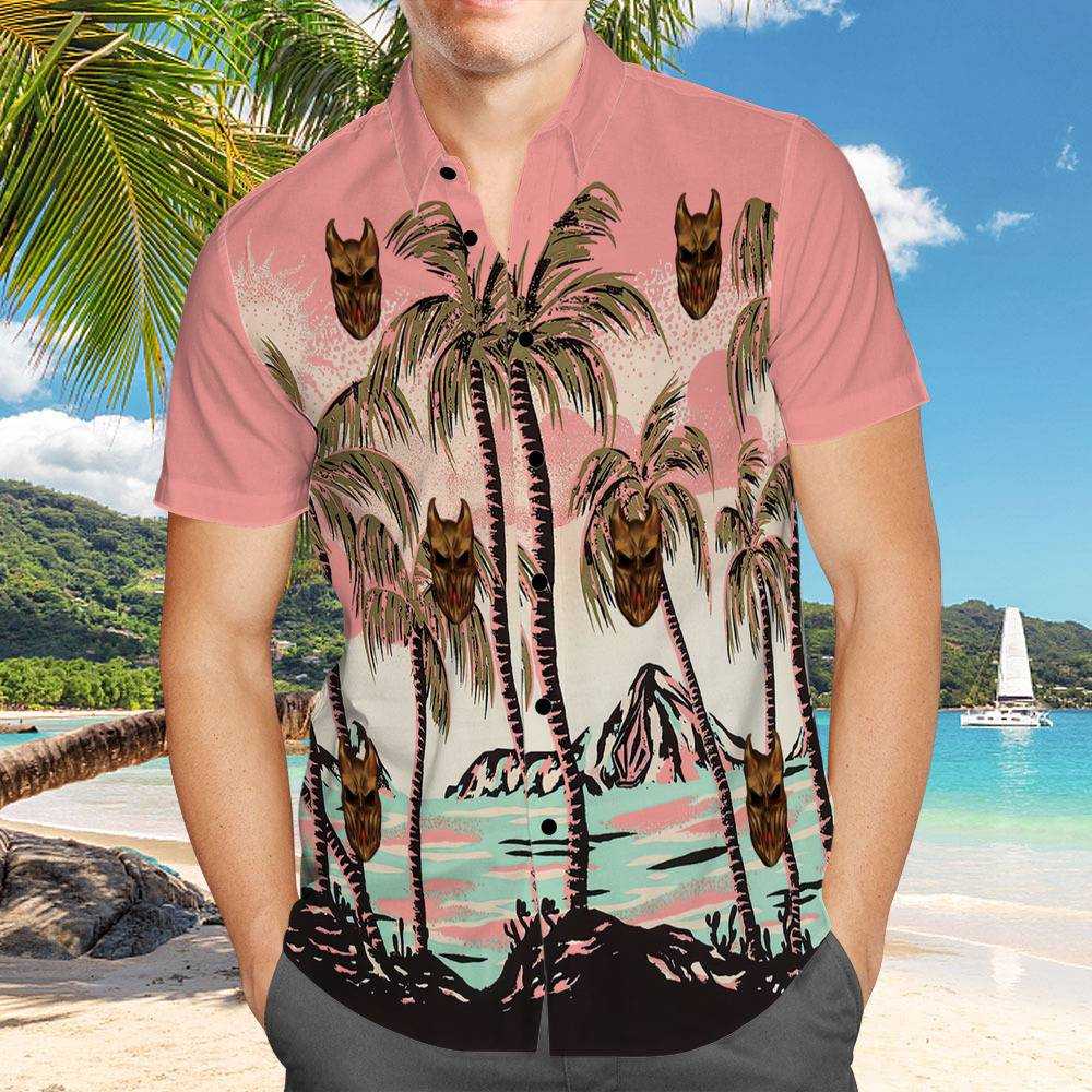 Slaughter To Prevail Hawaiian Shirt Custom Photo Hawaiian Shirt Pink Coconut Grove Hawaiian Shirt