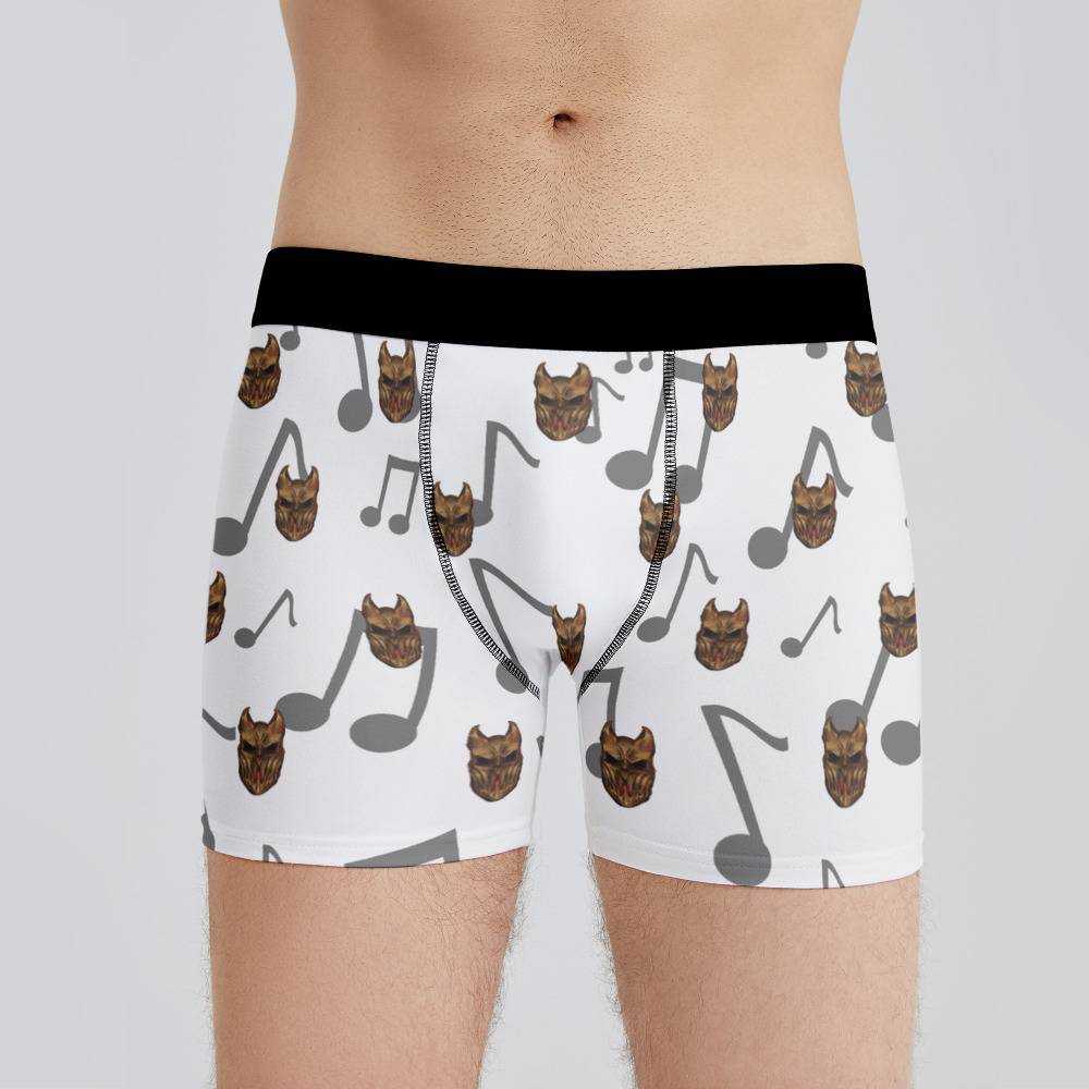 Slaughter To Prevail Boxers Custom Photo Boxers Men's Underwear Music Note Boxers White