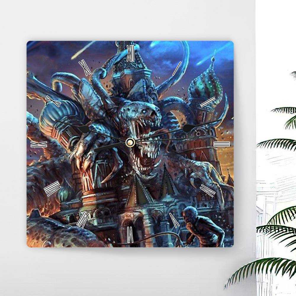 Slaughter To Prevail Square Wall Clock Home Decor Wall Clock Gifts for Slaughter To Prevail Fans Chapters Of Misery Wall Clock