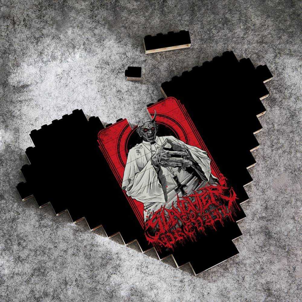 Slaughter To Prevail Merch Heart Shape Building Blocks Gift for Fans Slaughter Classic Building Blocks