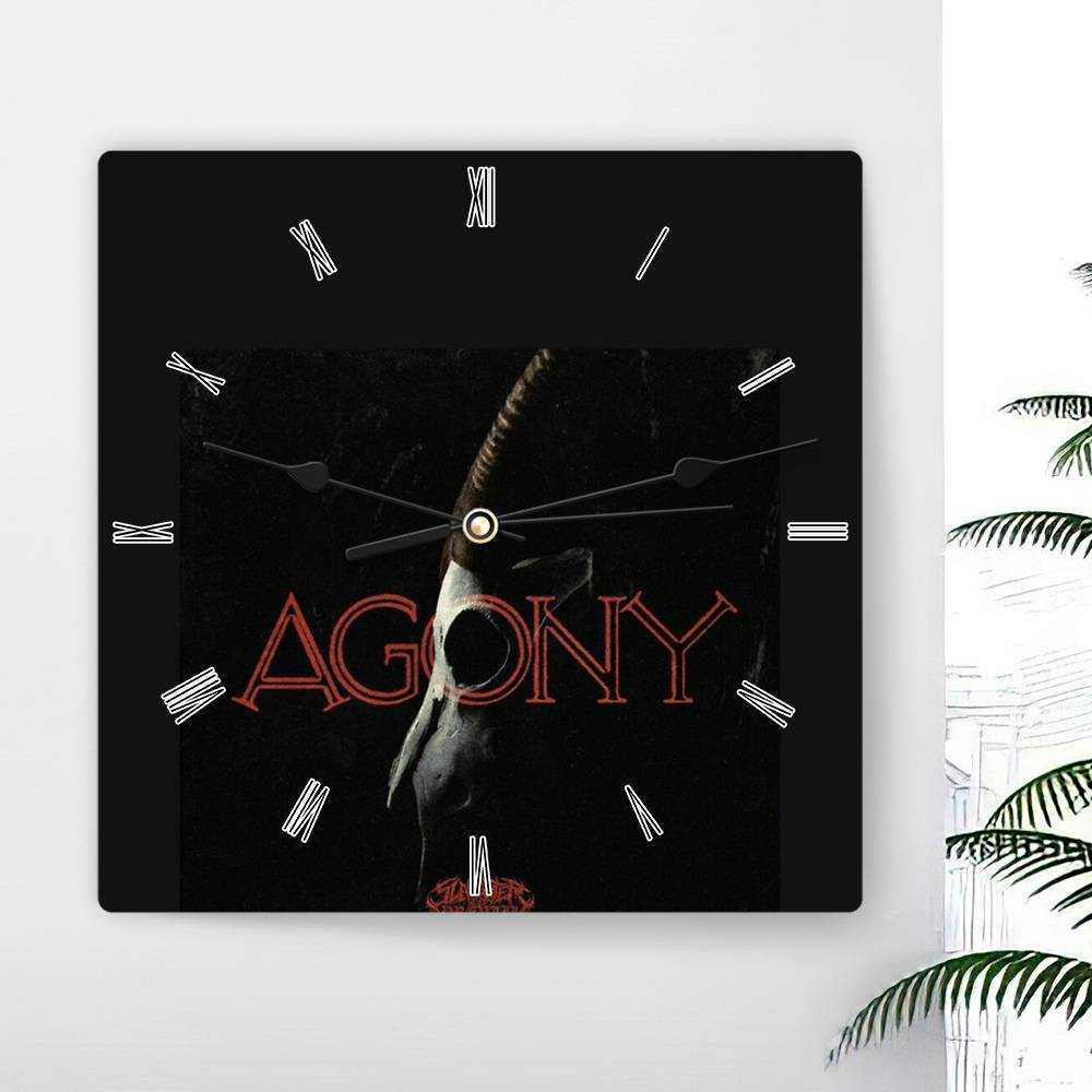 Slaughter To Prevail Square Wall Clock Home Decor Wall Clock Gifts for Slaughter To Prevail Fans Agony Wall Clock