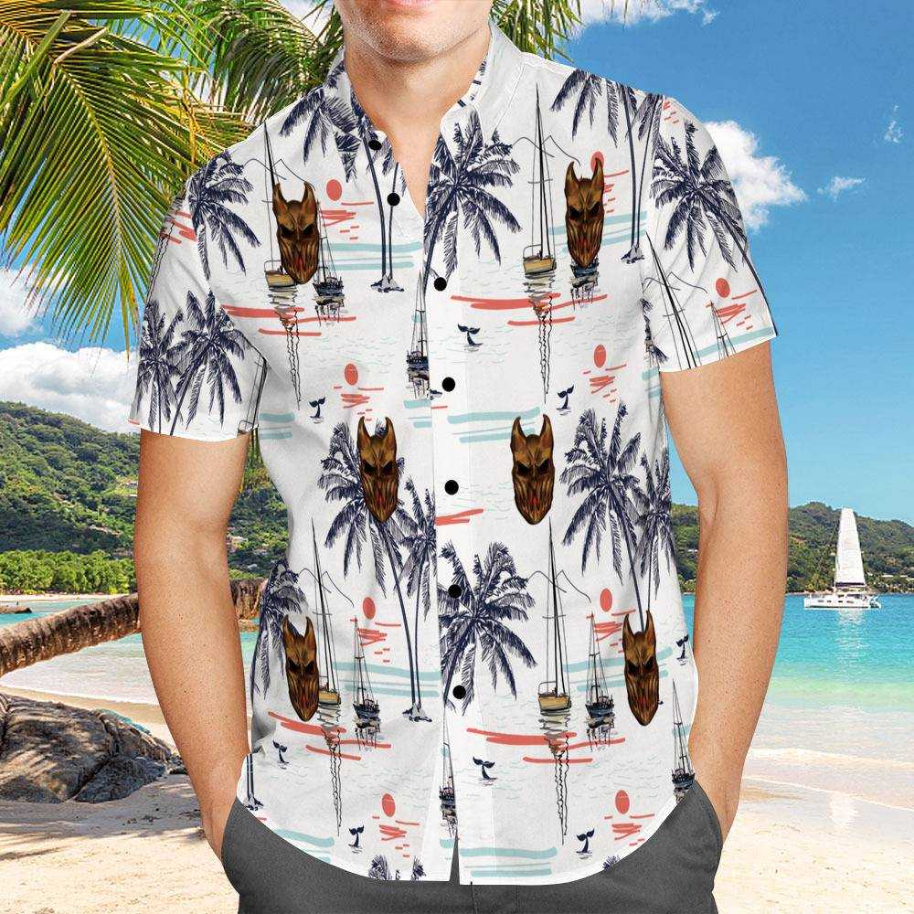 Slaughter To Prevail Hawaiian Shirt Custom Photo Hawaiian Shirt Chinoiserie Print Hawaiian Shirt
