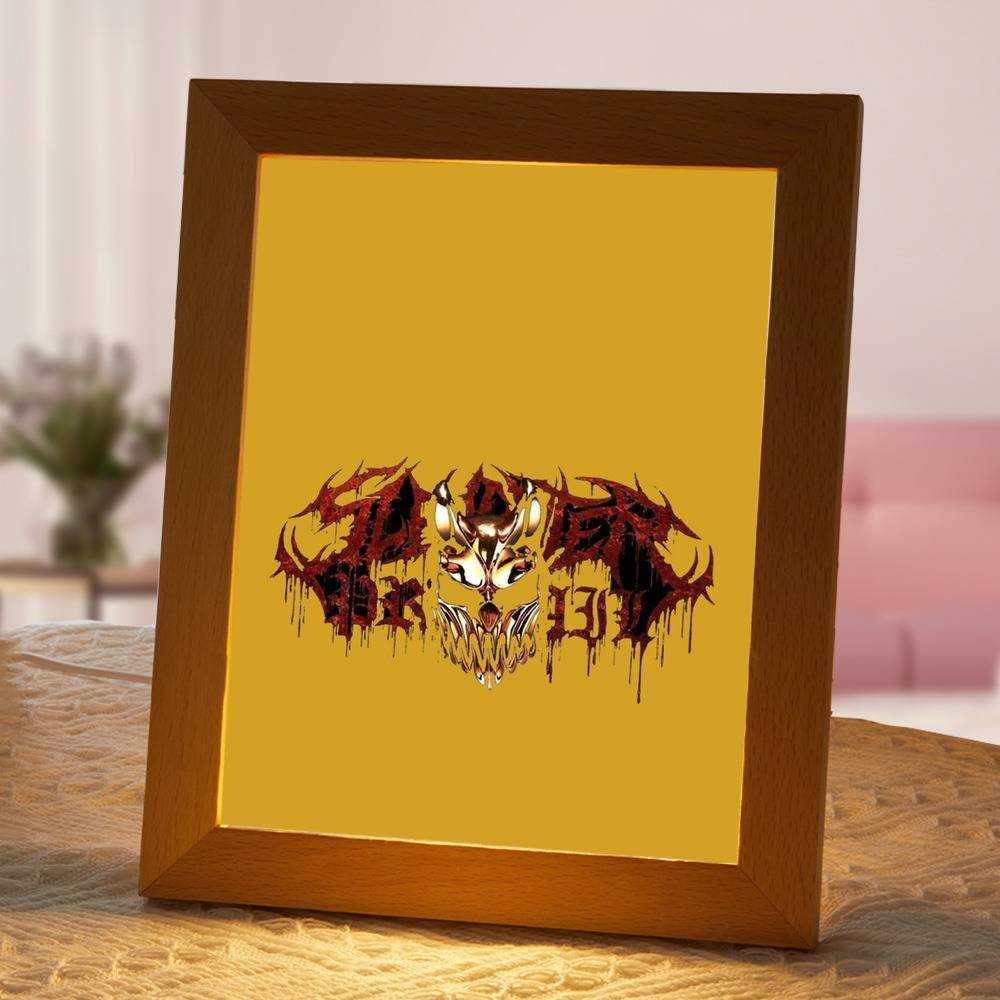 Slaughter To Prevail Lamp Classic Celebrity Night Light Slaughter To Prevail Logo by Slaughter To Prevail Lamp with Wooden Frame