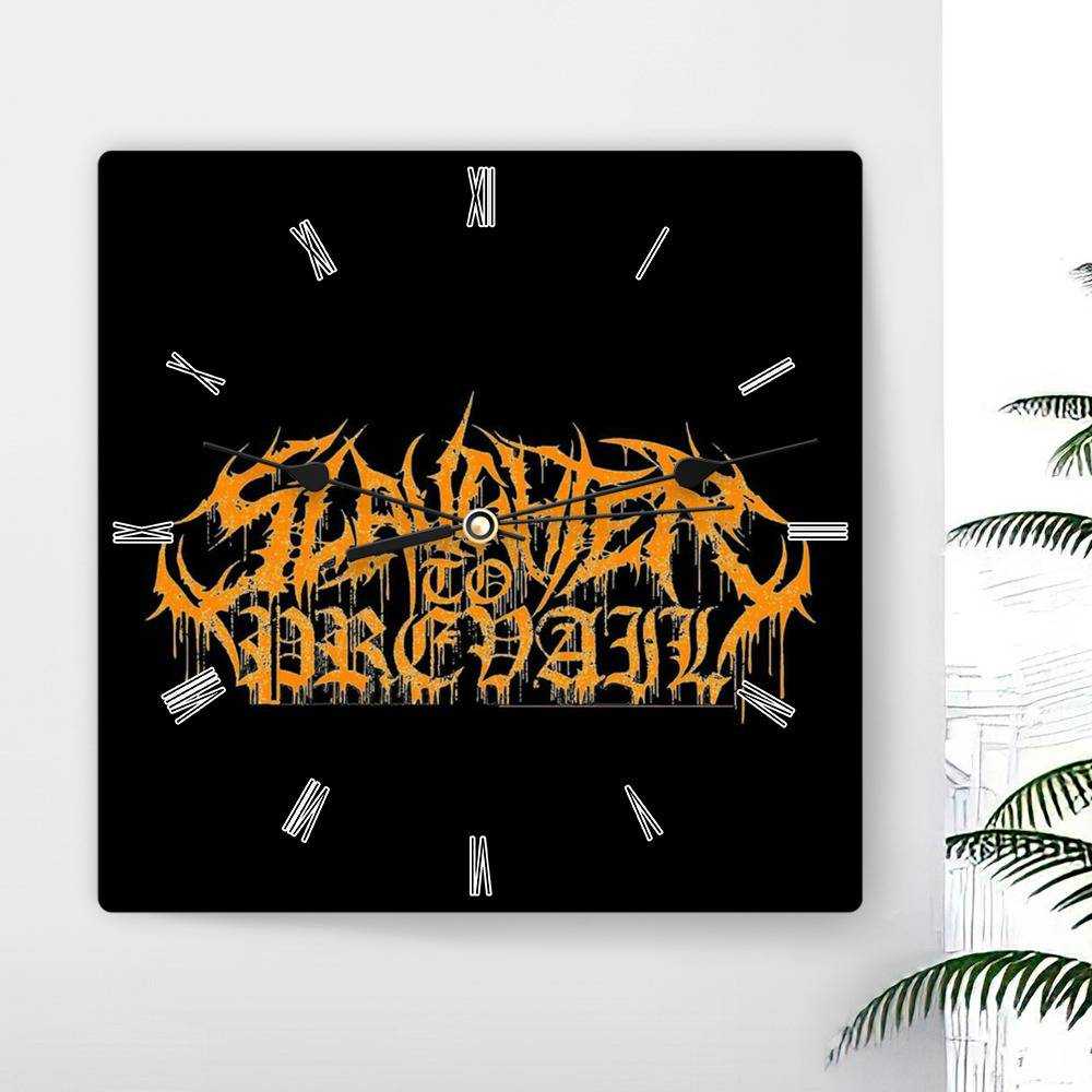 Slaughter To Prevail Square Wall Clock Home Decor Wall Clock Gifts for Slaughter To Prevail Fans Slaughter To Prevail Red Wall Clock