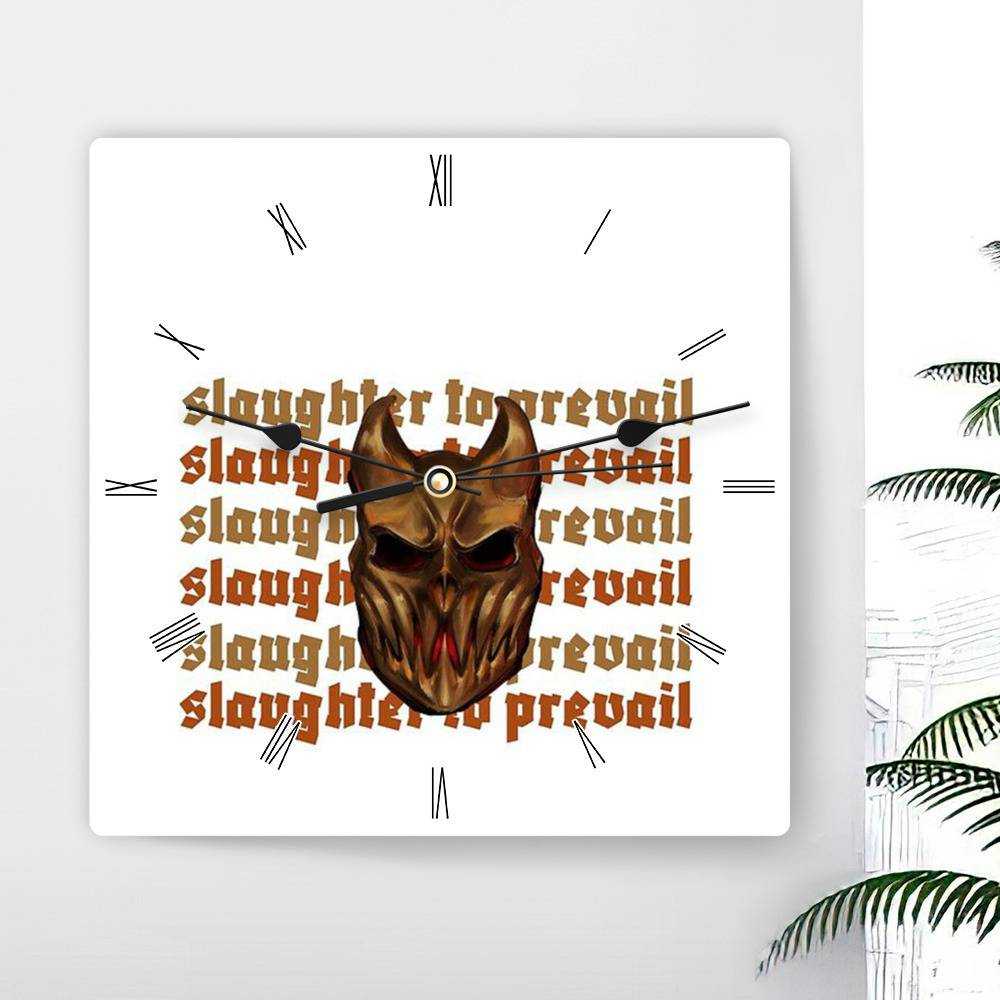 Slaughter To Prevail Square Wall Clock Home Decor Wall Clock Gifts for Slaughter To Prevail Fans Alex Terrible Wall Clock