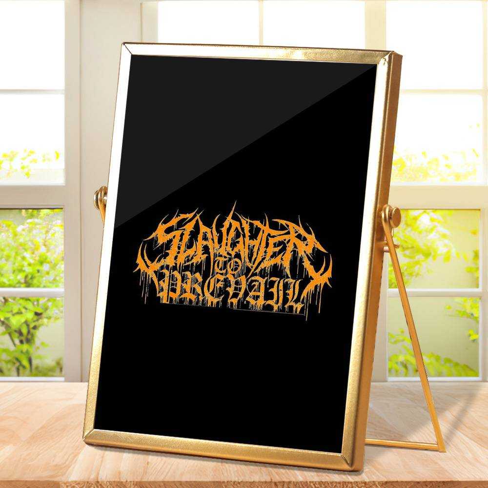 Slaughter To Prevail Plaque Classic Celebrity Plaque Slaughter To Prevail Red by Slaughter To Prevail Plaque with Golden Frame