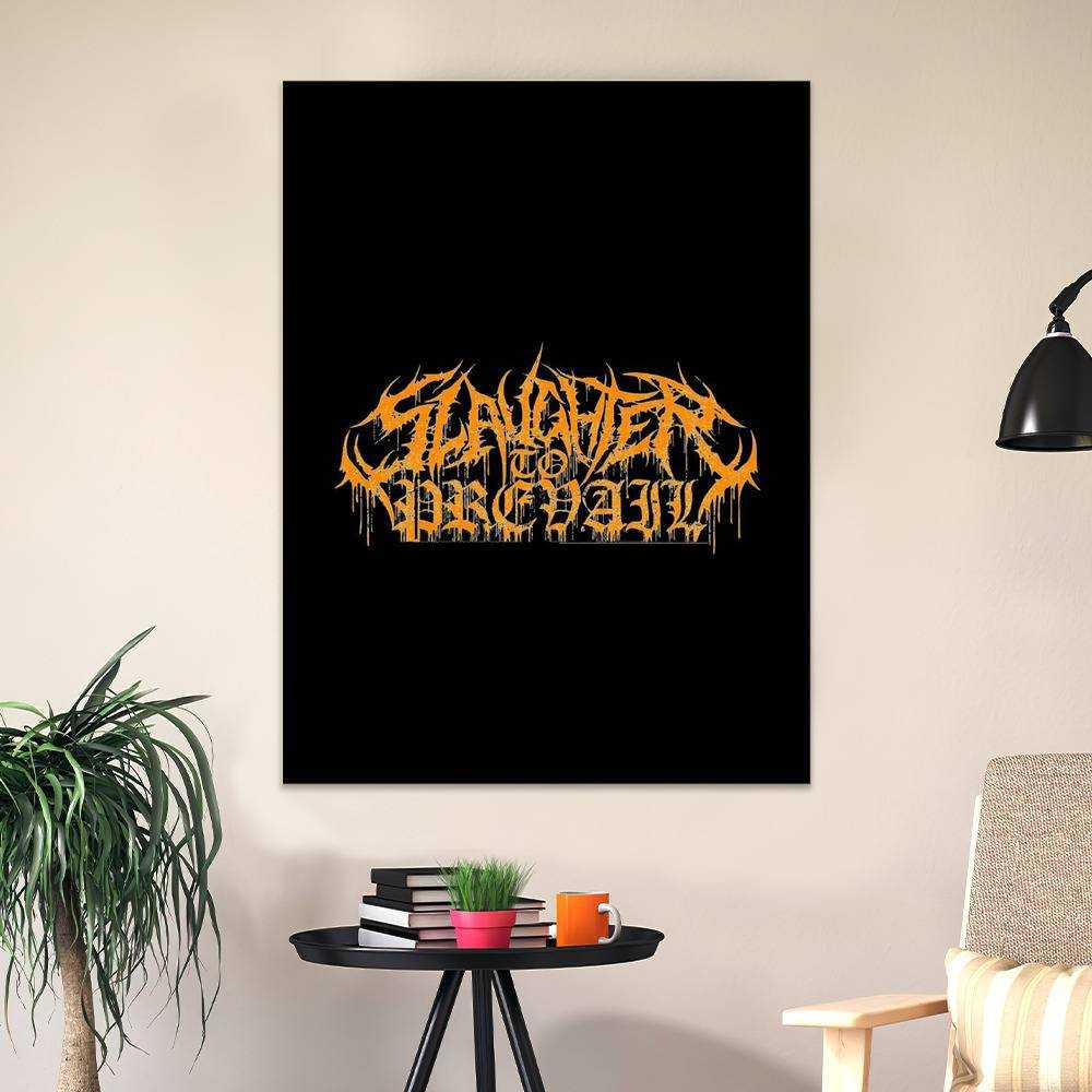 Slaughter To Prevail Merch Poster Art Wall Poster Sticky Poster Gift for Fans Slaughter To Prevail Red Poster