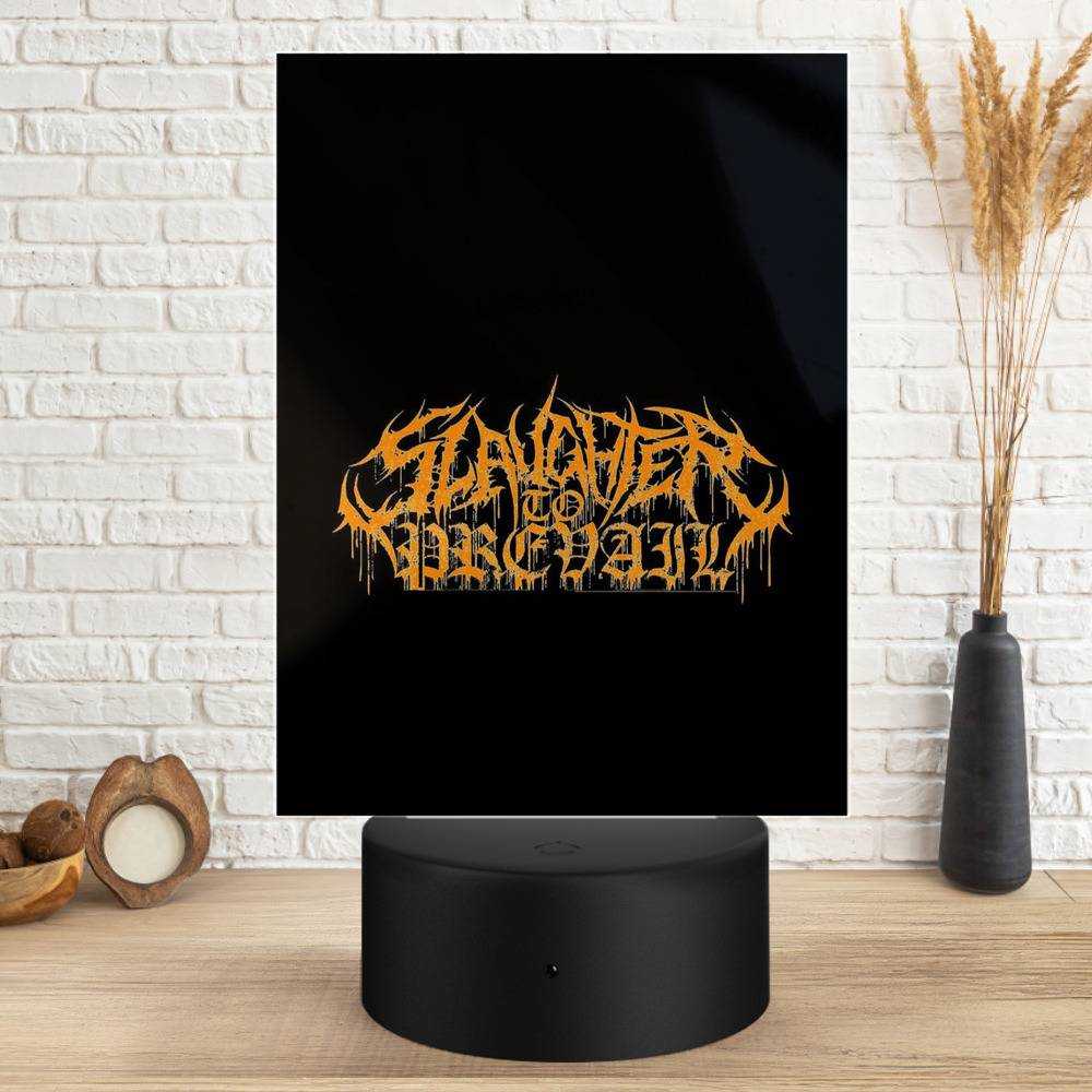 Slaughter To Prevail Lamp Classic Celebrity Night Light Slaughter To Prevail Red by Slaughter To Prevail Lamp with Plastic Base