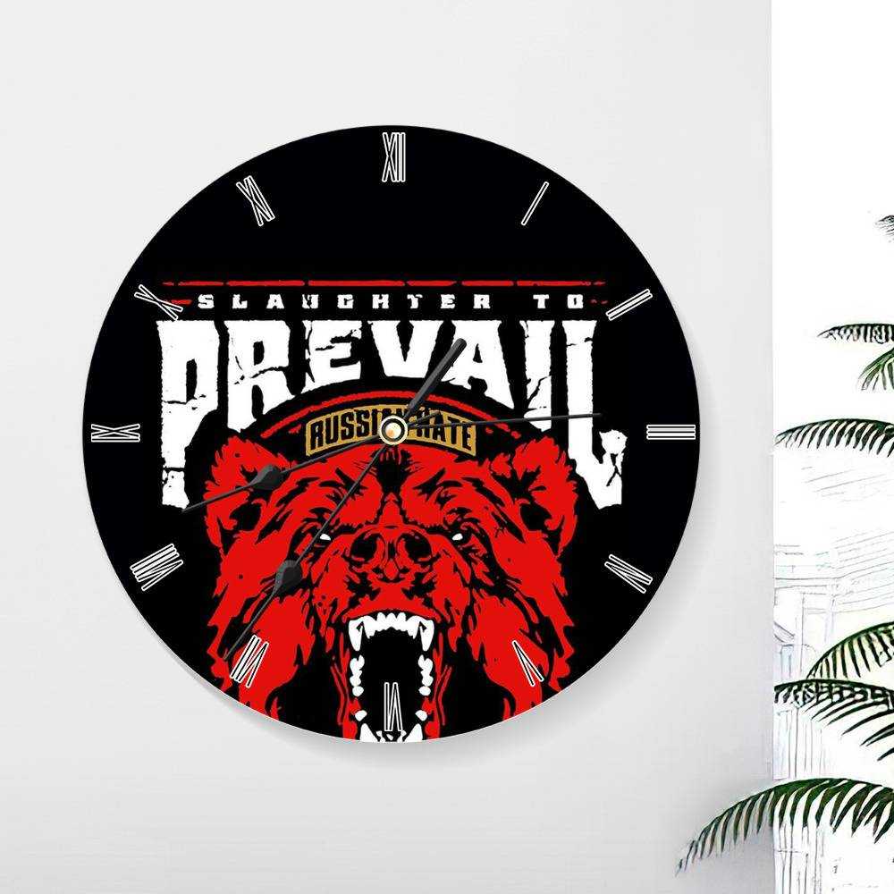 Slaughter To Prevail Round Wall Clock Home Decor Wall Clock Gifts for Slaughter To Prevail Fans Russian Hate Wall Clock