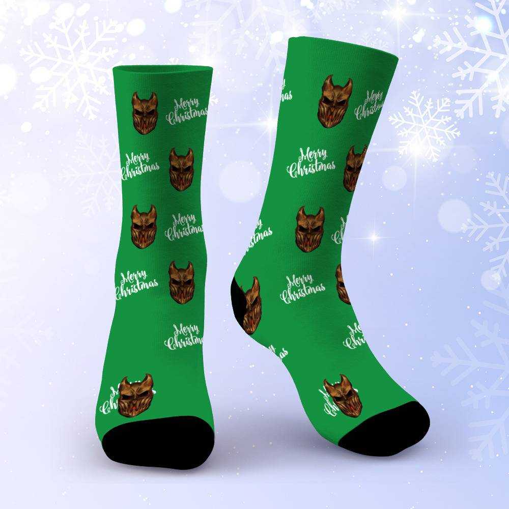 Slaughter To Prevail Socks Custom Photo Socks Christmas Socks Merry Christmas Gift