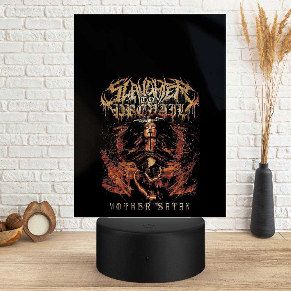 Slaughter To Prevail Lamp Classic Celebrity Night Light Mother Satan by Slaughter To Prevail Lamp with Plastic Base