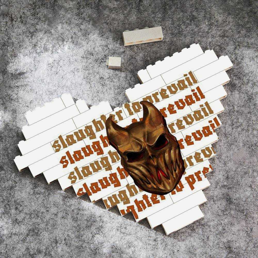 Slaughter To Prevail Merch Heart Shape Building Blocks Gift for Fans Alex Terrible Building Blocks