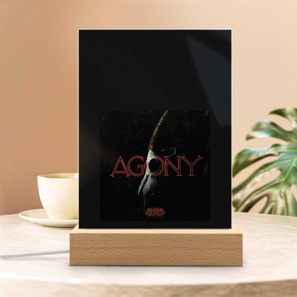 Slaughter To Prevail Lamp Classic Celebrity Night Light Agony by Slaughter To Prevail Lamp with Wooden Base