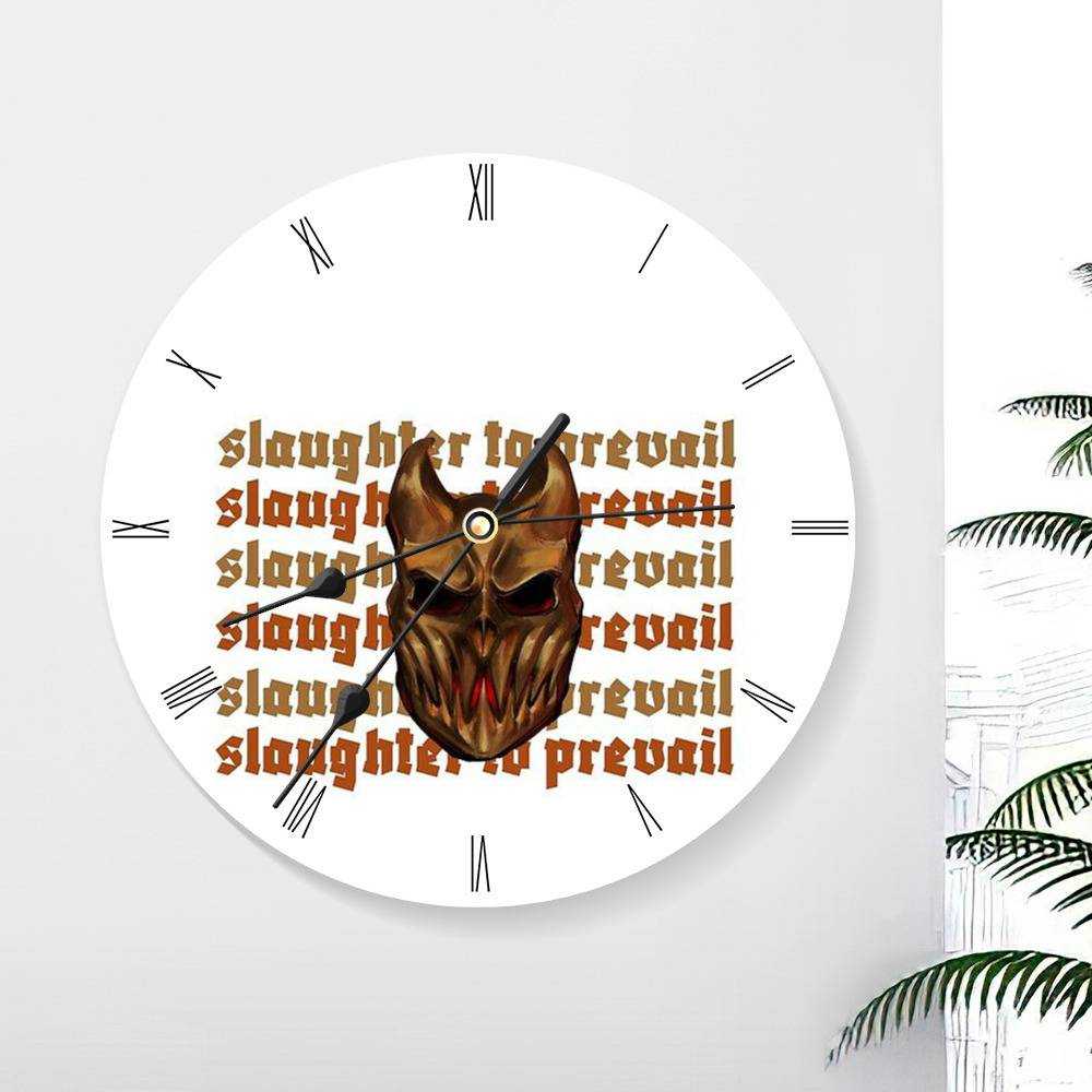 Slaughter To Prevail Round Wall Clock Home Decor Wall Clock Gifts for Slaughter To Prevail Fans Alex Terrible Wall Clock