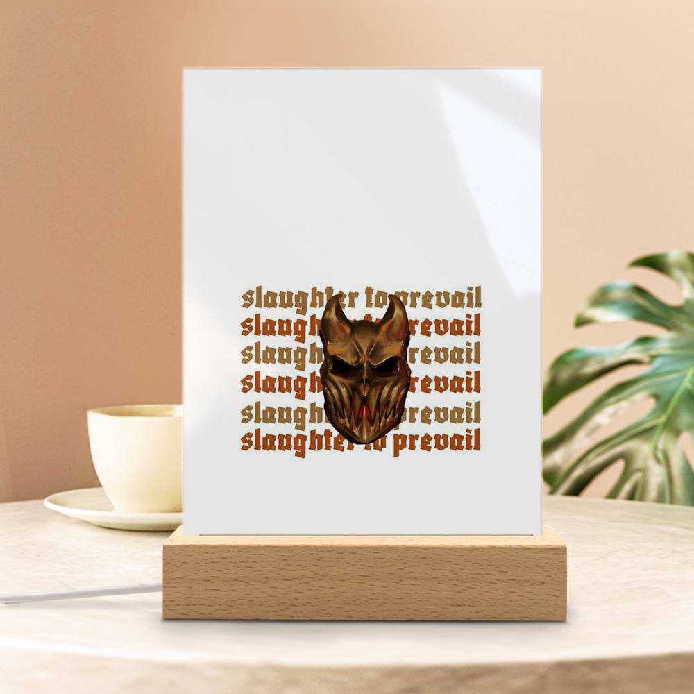 Slaughter To Prevail Lamp Classic Celebrity Night Light Alex Terrible by Slaughter To Prevail Lamp with Wooden Base
