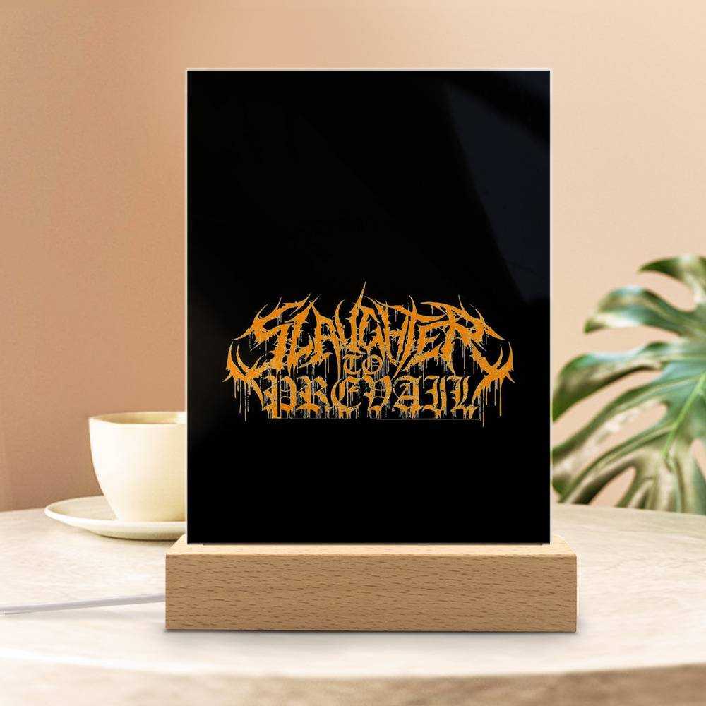 Slaughter To Prevail Lamp Classic Celebrity Night Light Slaughter To Prevail Red by Slaughter To Prevail Lamp with Wooden Base