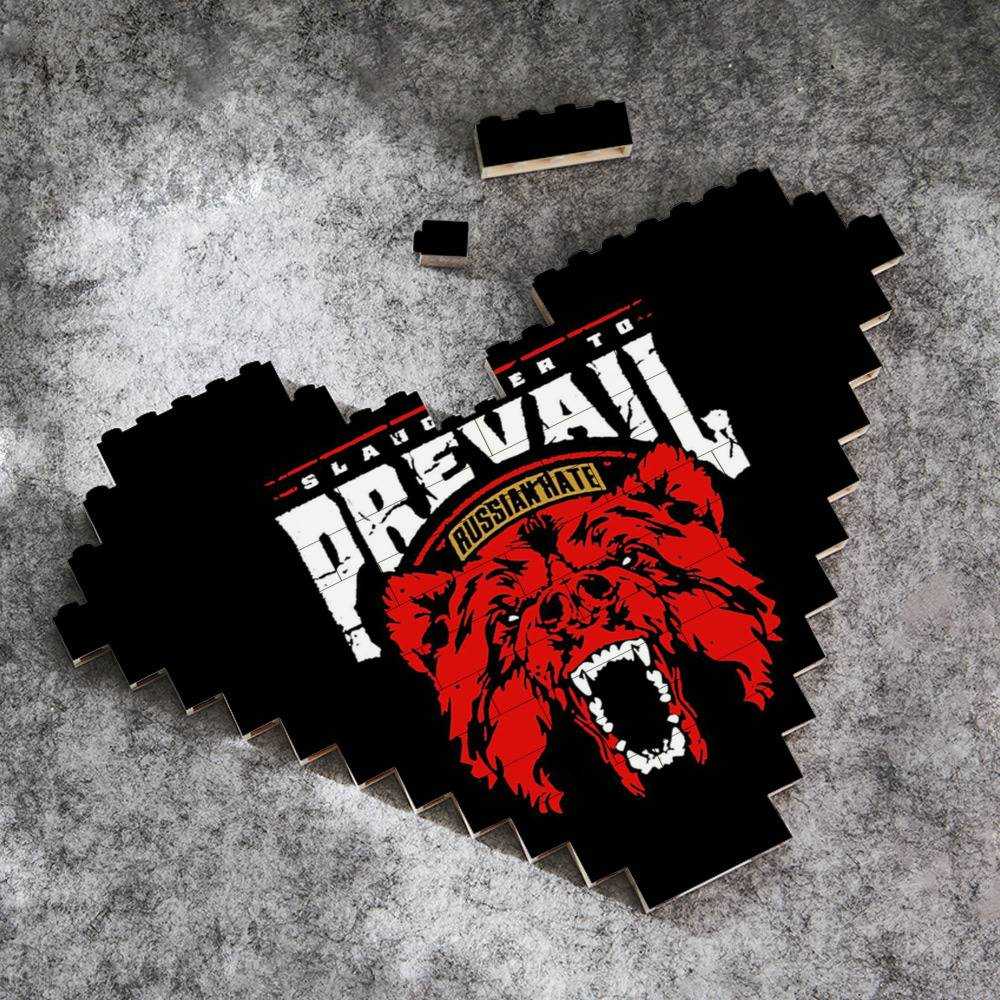 Slaughter To Prevail Merch Heart Shape Building Blocks Gift for Fans Russian Hate Building Blocks